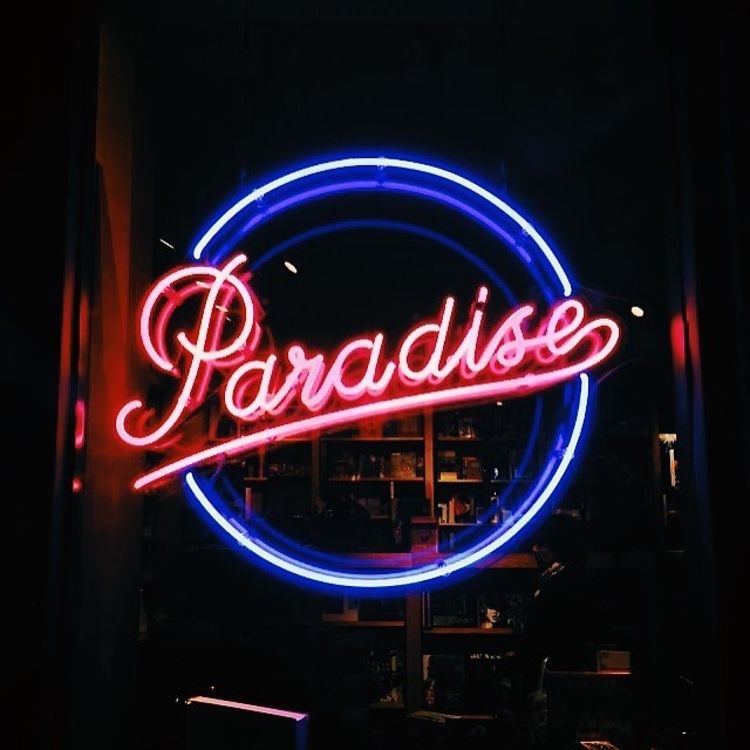 "Bar Du Paradis" Enseigne Lumineuse en Néon