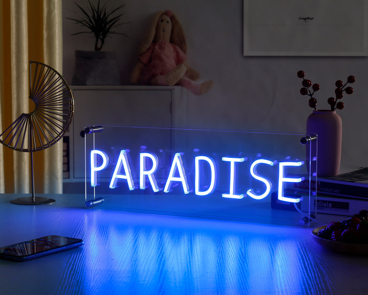 "Paradise" Enseigne Néon LED Pour Bureau