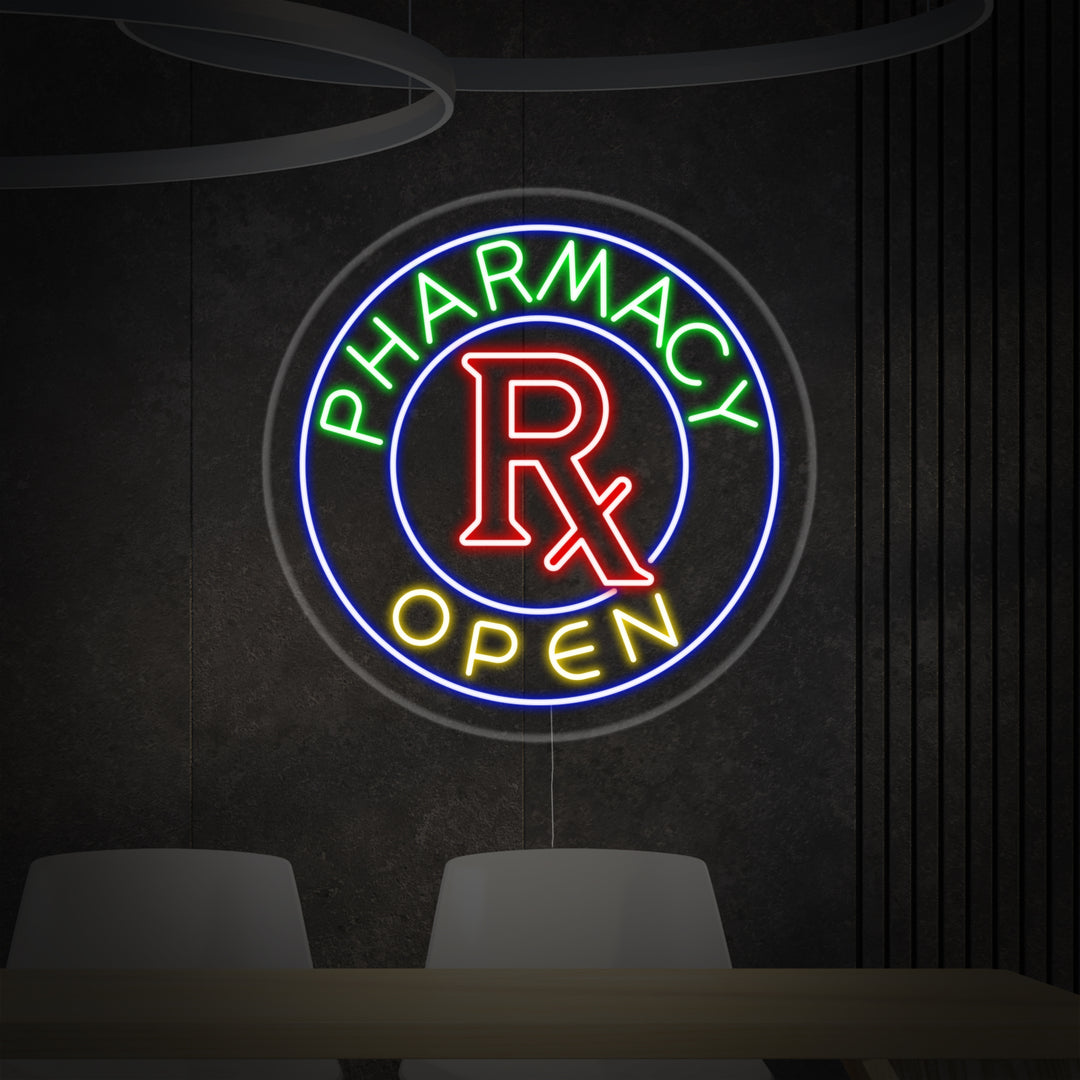 "Pharmacy Open" Enseigne Lumineuse en Néon