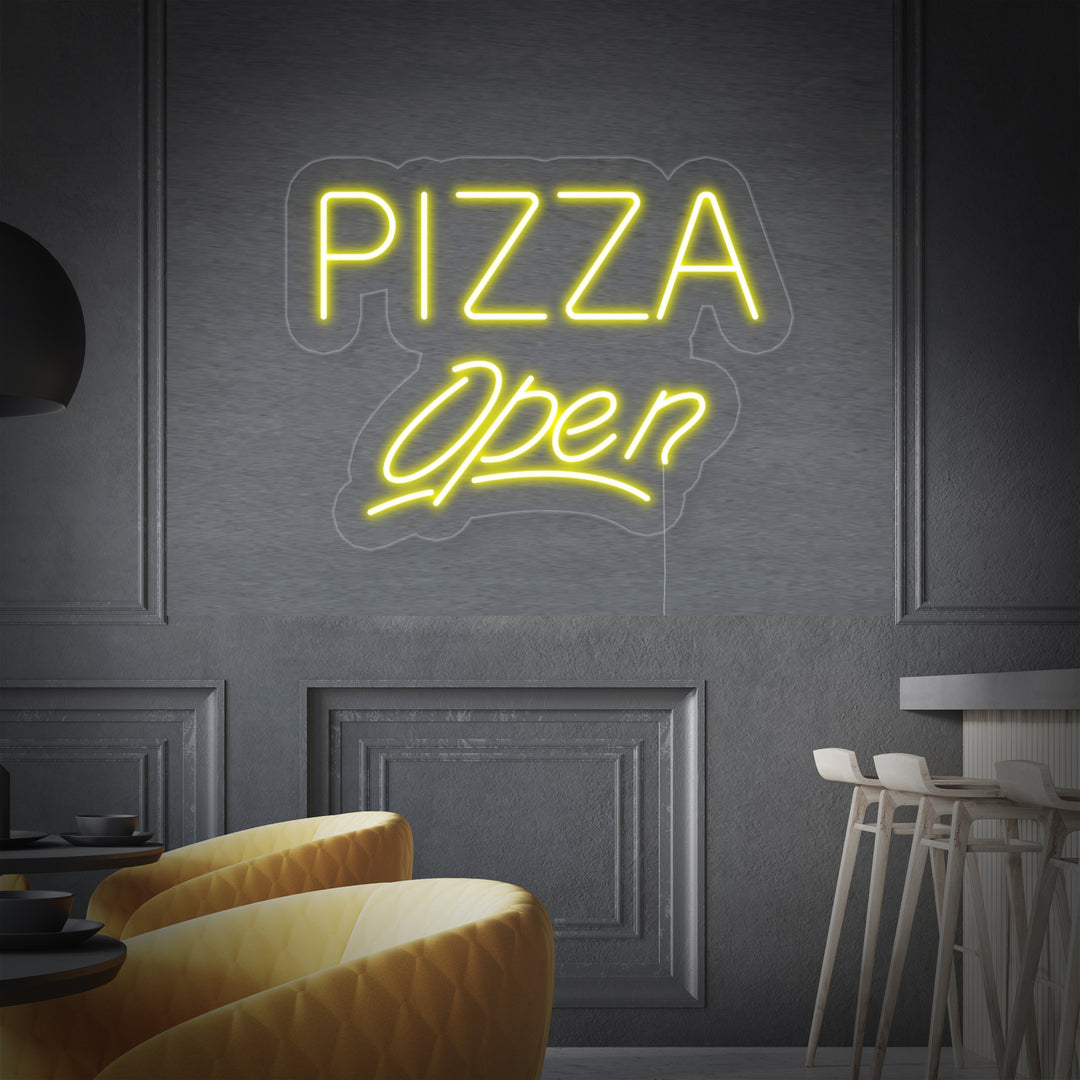 "Pizza Open" Enseigne Lumineuse en Néon