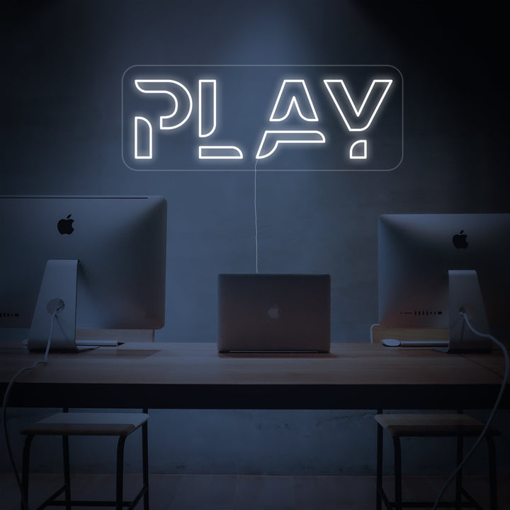 "Play" Enseigne Lumineuse en Néon