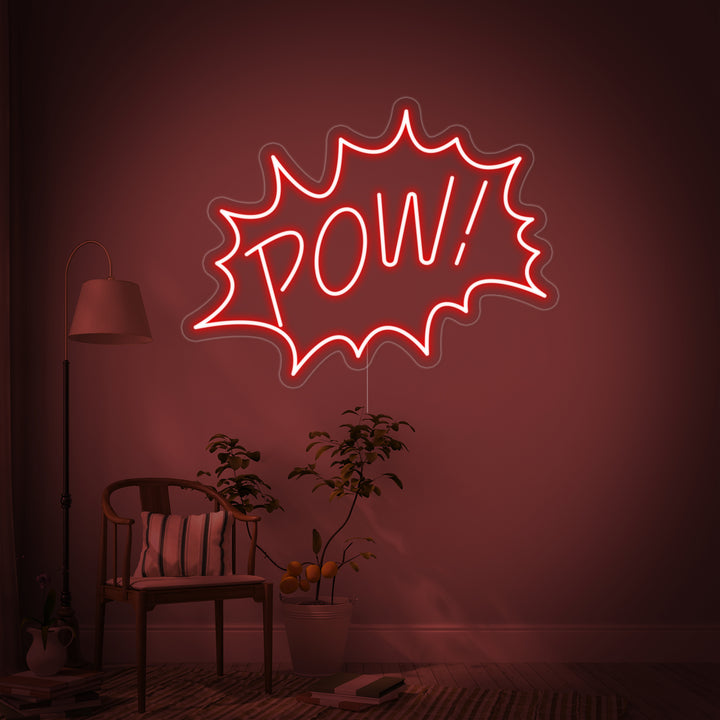 "Pow" Enseigne Lumineuse en Néon