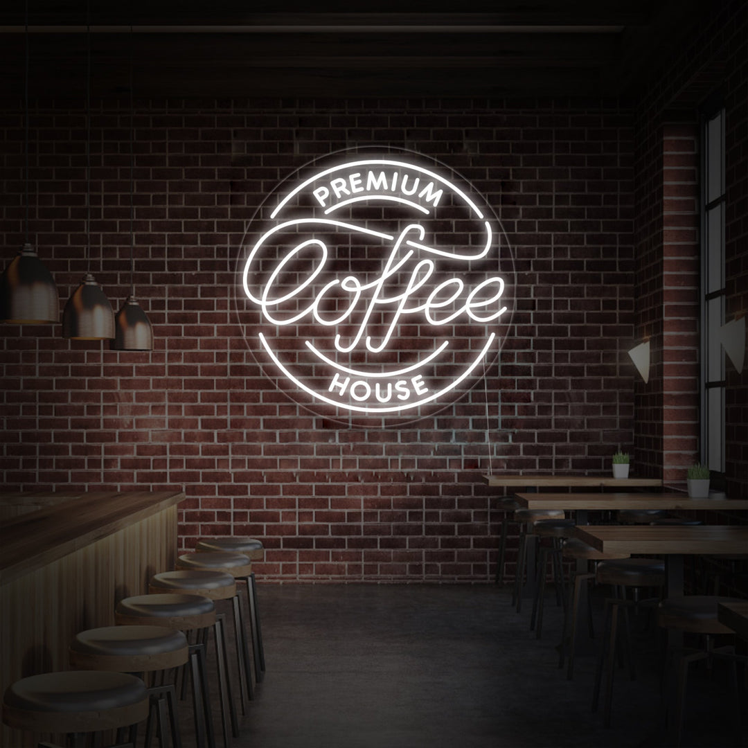"Premium Coffee House" Lumineuse en Néon