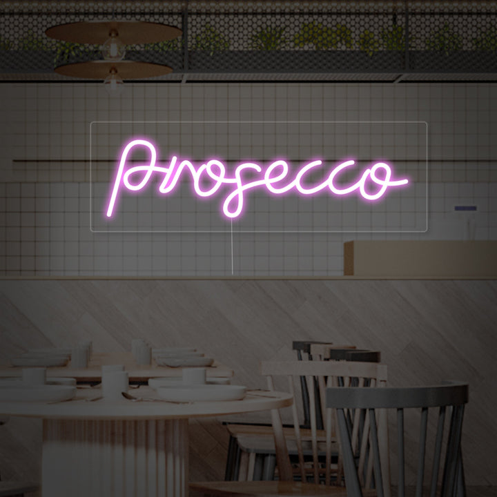 "Prosecco Bar À Bière" Enseigne Lumineuse en Néon