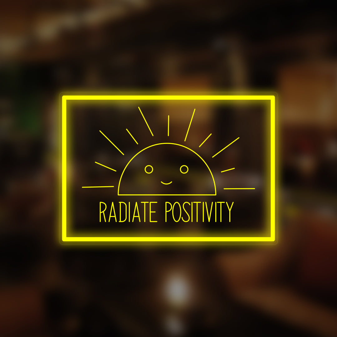 Enseigne Lumineuse Miniaturisée "Radiate Positivity"