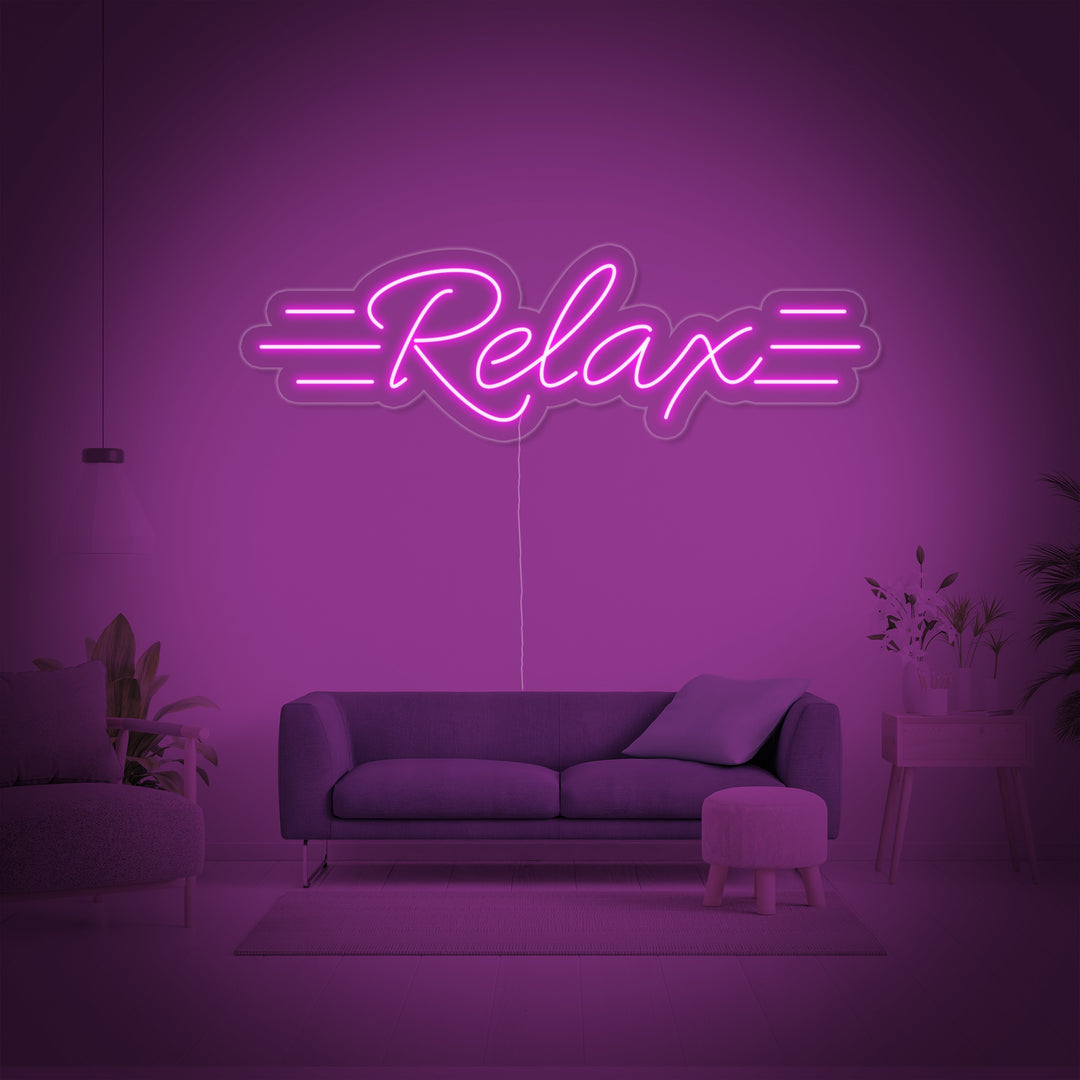 Relax Enseigne Lumineuse en Néon