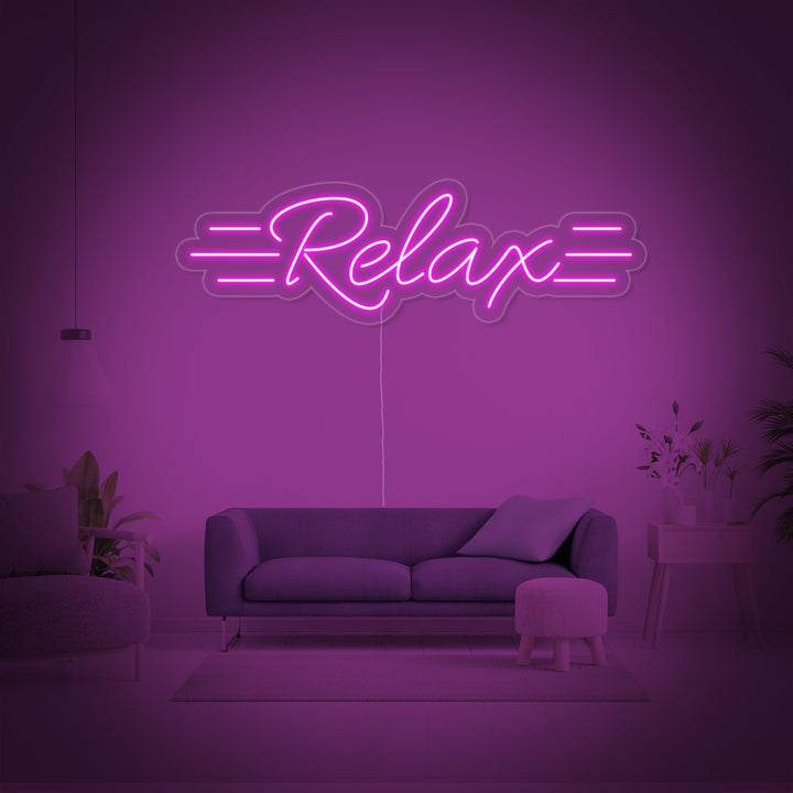 Relax Enseigne Lumineuse en Néon
