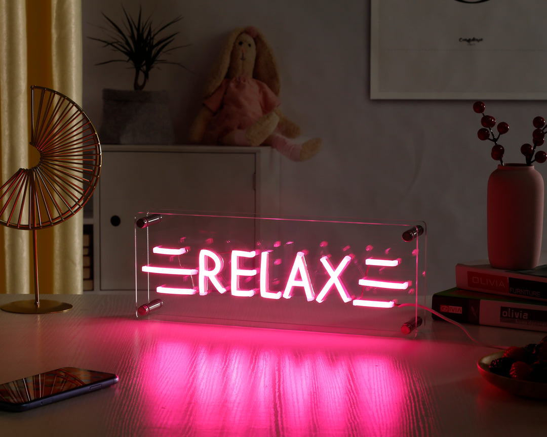 "Relax" Enseigne Néon LED Pour Bureau