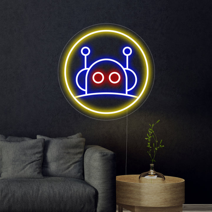 "Cochon robot" Lumineuse en Néon