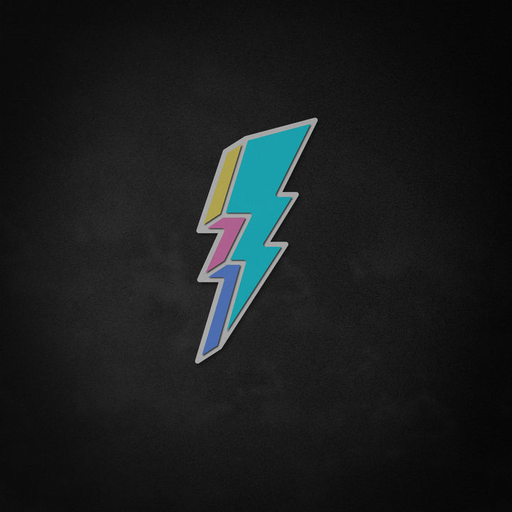 "Symbole du rock and roll, Patch Lightning" Neon Like