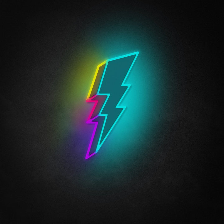 "Symbole du rock and roll, Patch Lightning" Neon Like