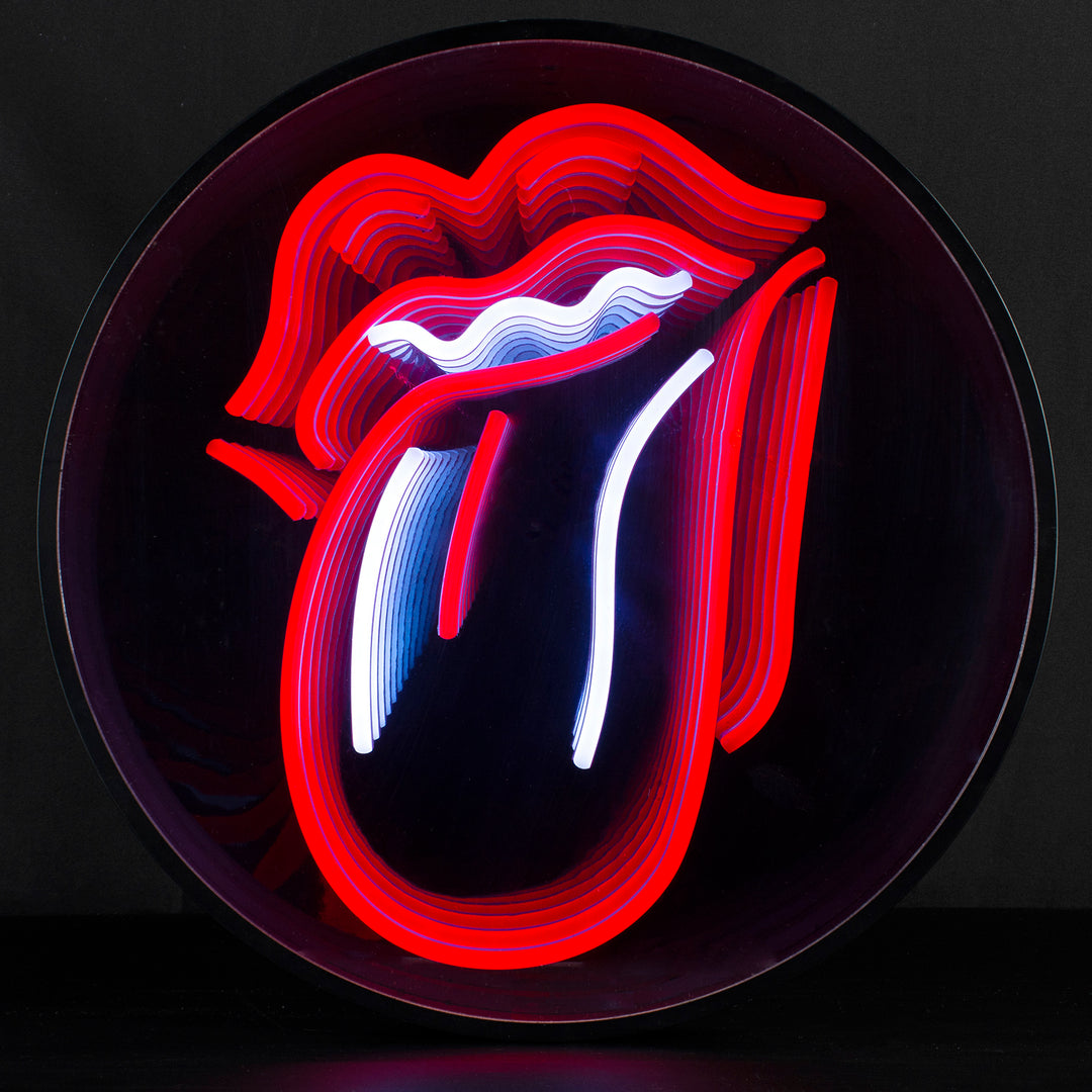 "Rolling Stones" Enseigne Néon LED 3D Infini