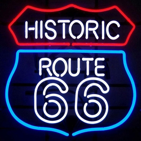 "Route 66" Enseigne Lumineuse en Néon