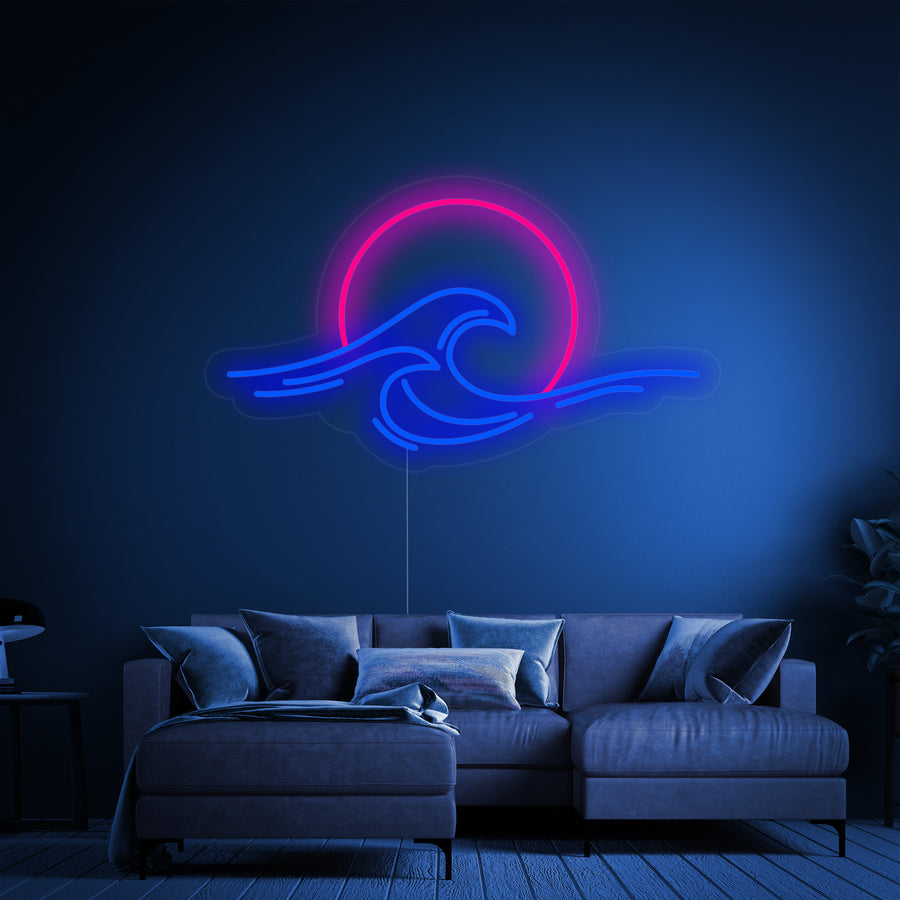 Néon vague néon led décoration murale enseigne murale néon Néon vague néon led décoration murale enseigne murale néon