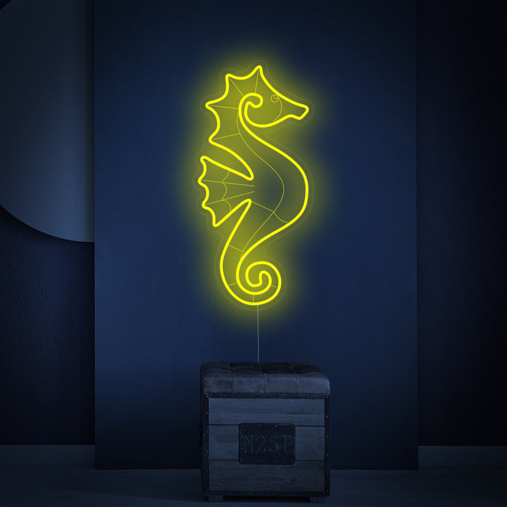"Hippocampe" Enseigne Lumineuse en Néon