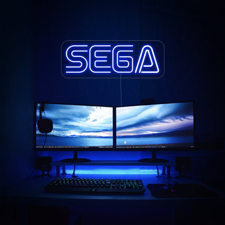 "Sega, Salle De Jeux" Enseigne Lumineuse en Néon