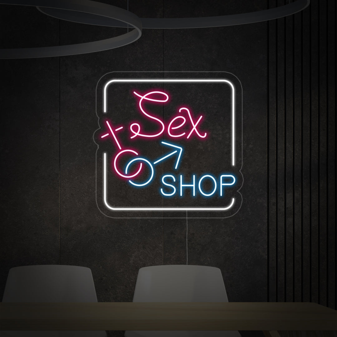"Sex Shop" Enseigne Lumineuse en Néon