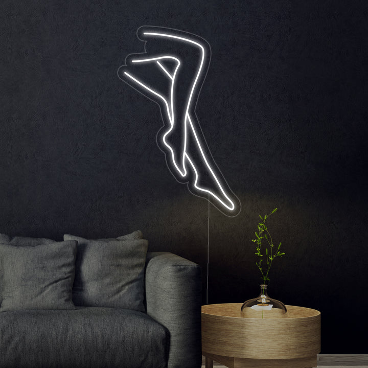 "Jambes Sexy Lady" Enseigne Lumineuse en Néon