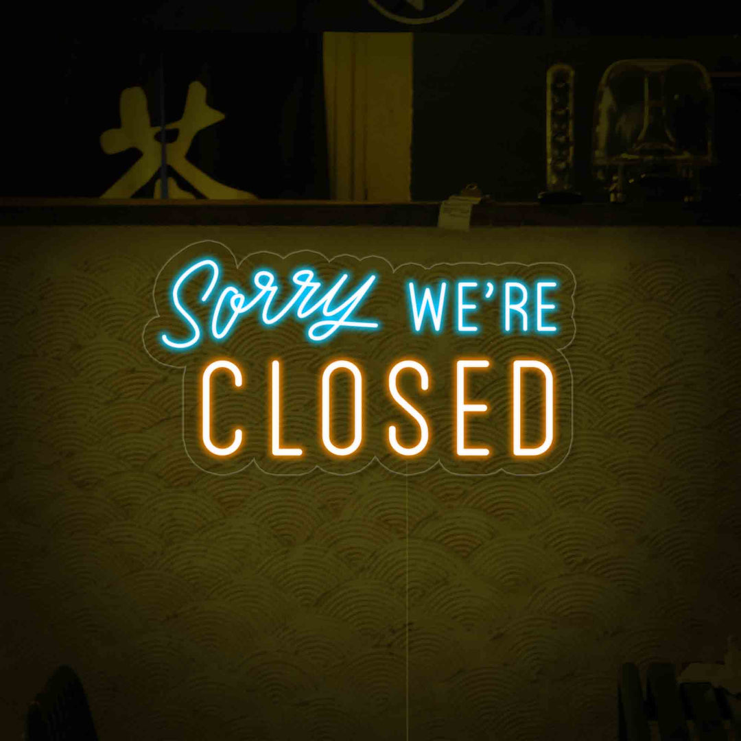 "Sorry We Are Closed" Enseigne Lumineuse en Néon