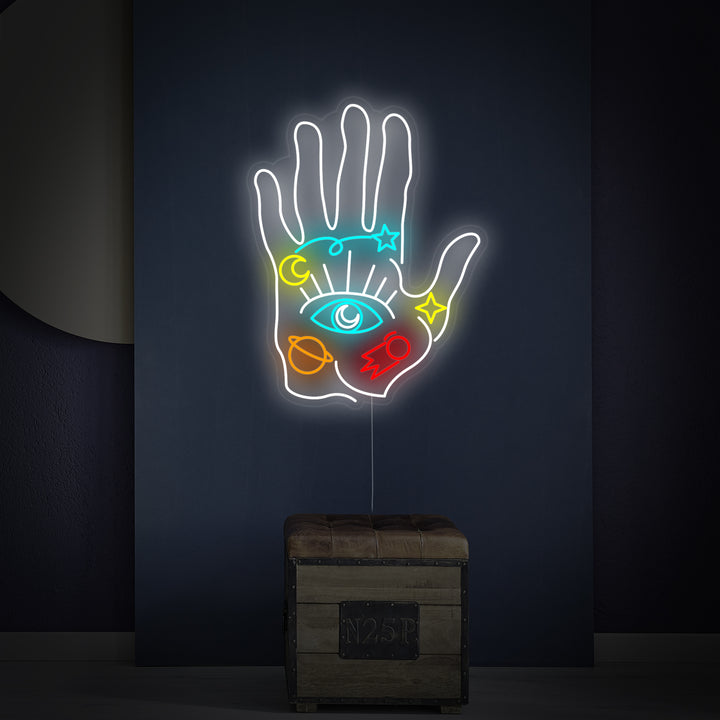 "Main Spirituelle" Enseigne Lumineuse en Néon