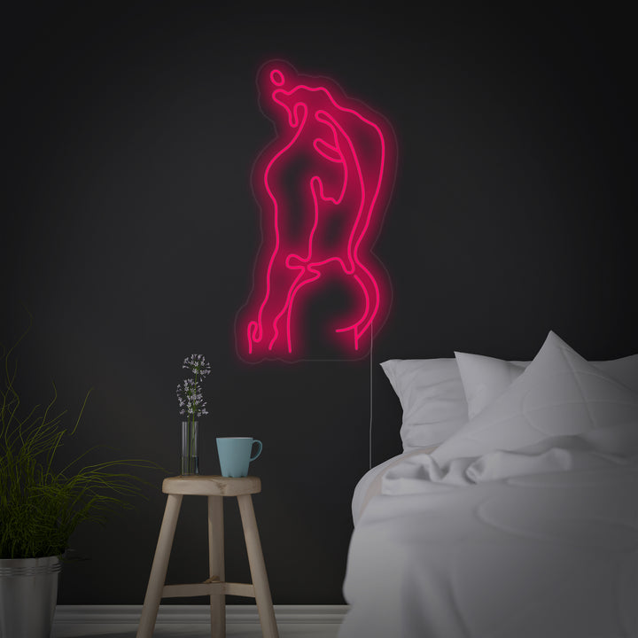 "Corps De L'Homme Fort Corps De L'Homme Humain" Enseigne Lumineuse en Néon