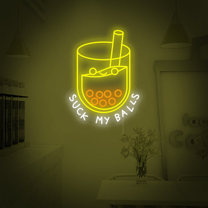 "Suck my balls, Thé boba, amoureux du boba" Lumineuse en Néon