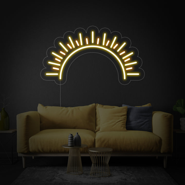 "Soleil, Coucher De Soleil" Enseigne Lumineuse en Néon