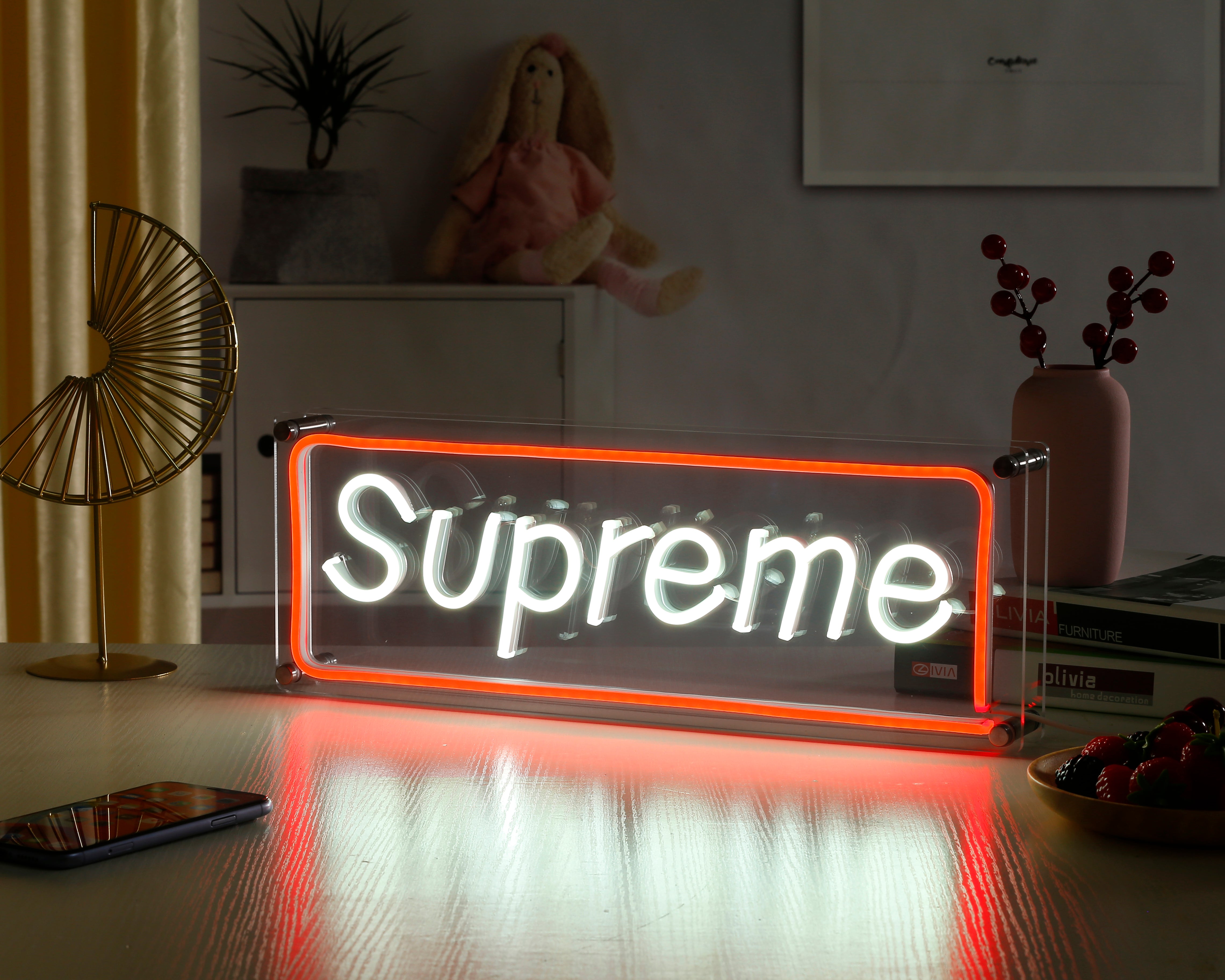"Supreme" Desk LED Enseigne Lumineuse en Néon