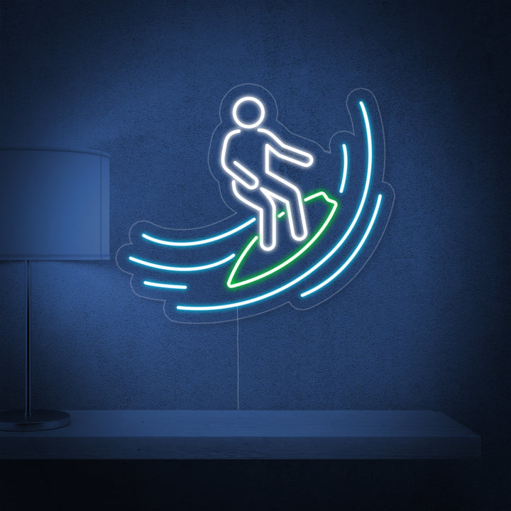 "Surfeur" Enseigne Lumineuse en Néon