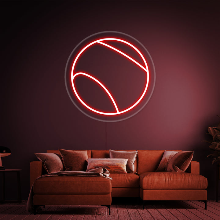 "Balle De Tennis" Enseigne Lumineuse en Néon