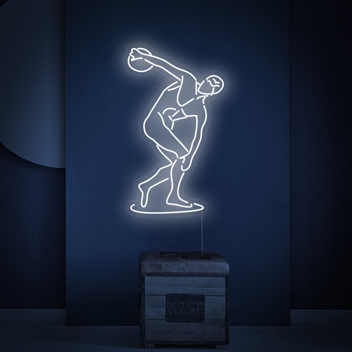 "Le Diskobolus De Myron" Enseigne Lumineuse en Néon