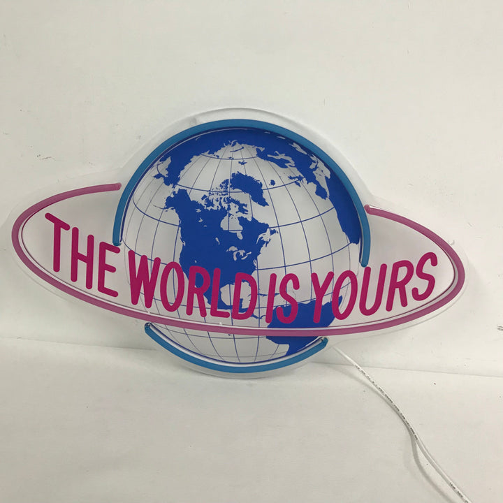 "The World Is Yours" Mini Lumineuse en Néon