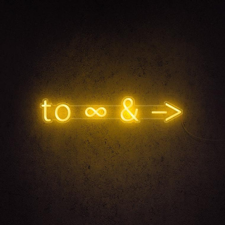 "TO infini & au-delà" Lumineuse en Néon