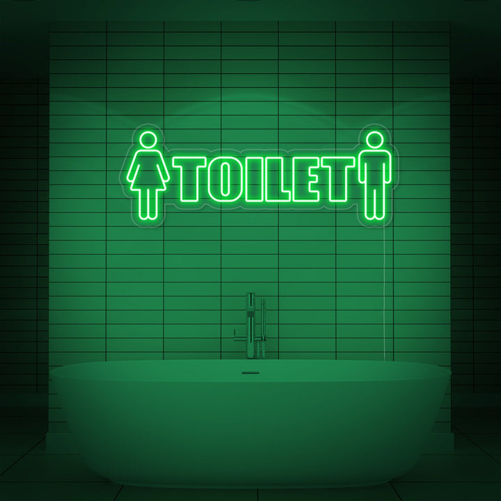 "Toilet, Homme, femme" Lumineuse en Néon