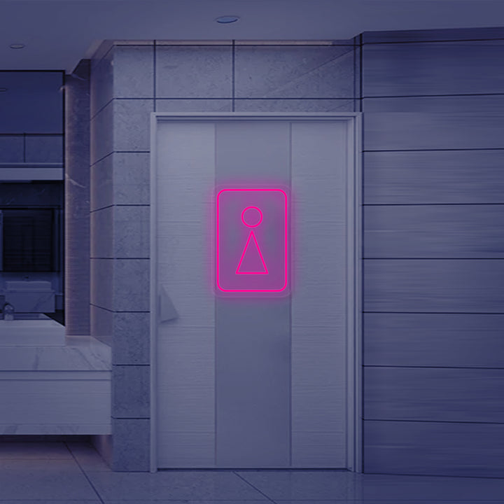 "WC Femme Symbole" Enseigne Lumineuse en Néon
