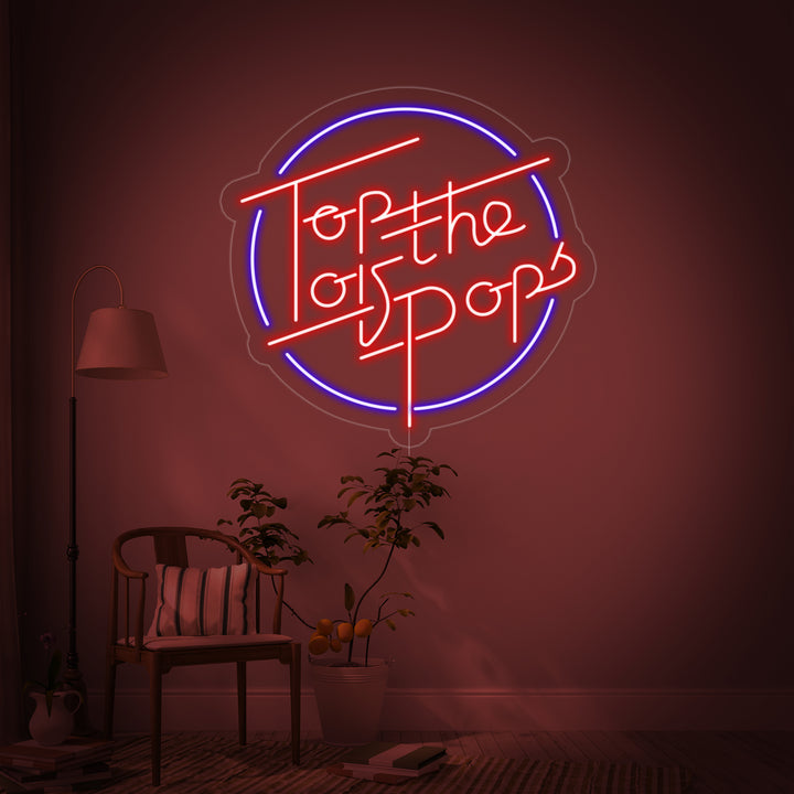 "Top of The Pops" Enseigne Lumineuse en Néon