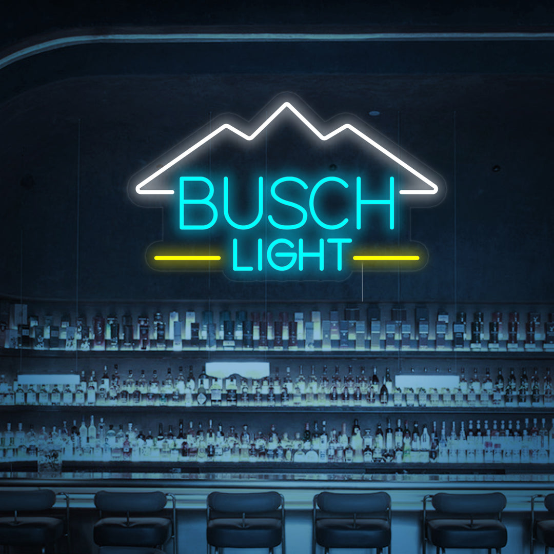 "Bar À Bière Busch Light Vintage" Enseigne Lumineuse en Néon