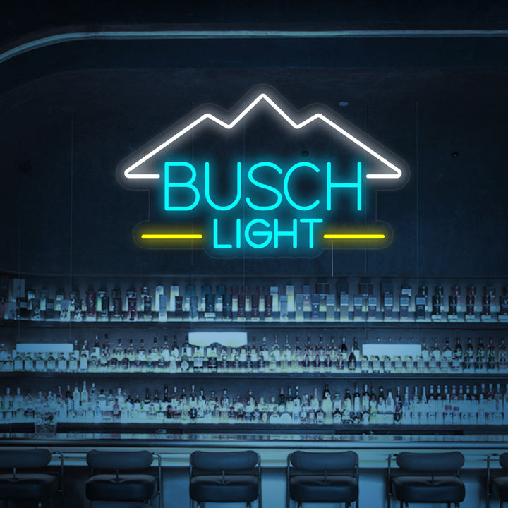 "Bar À Bière Busch Light Vintage" Enseigne Lumineuse en Néon