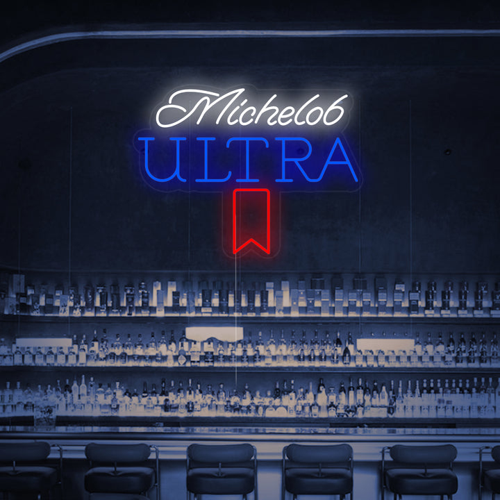 "Bar À Bière Michelob Ultra Vintage" Enseigne Lumineuse en Néon