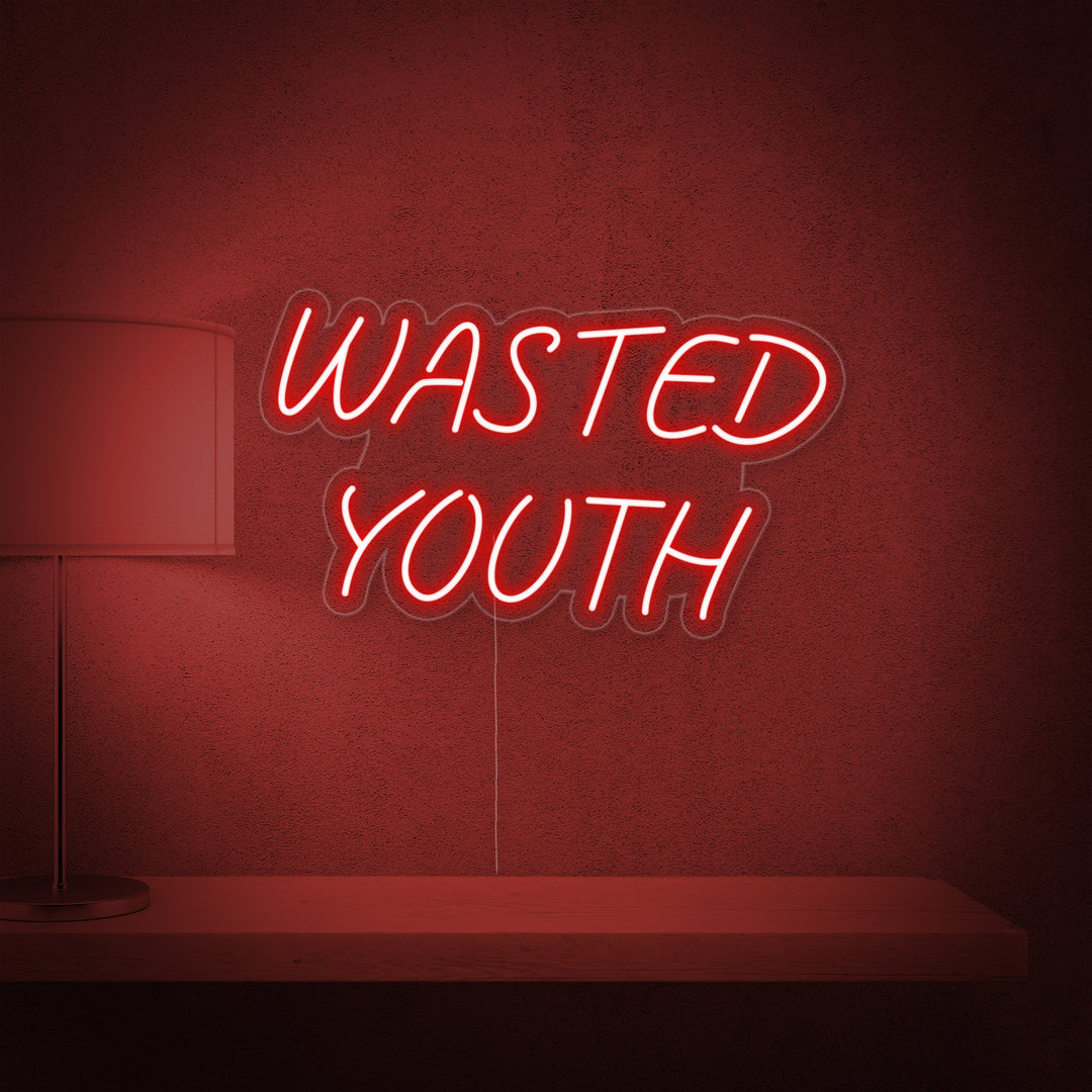 "Wasted Youth" Enseigne Lumineuse en Néon