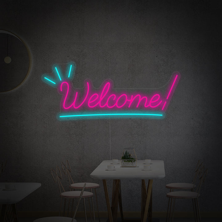 "Welcome" Enseigne Lumineuse en Néon