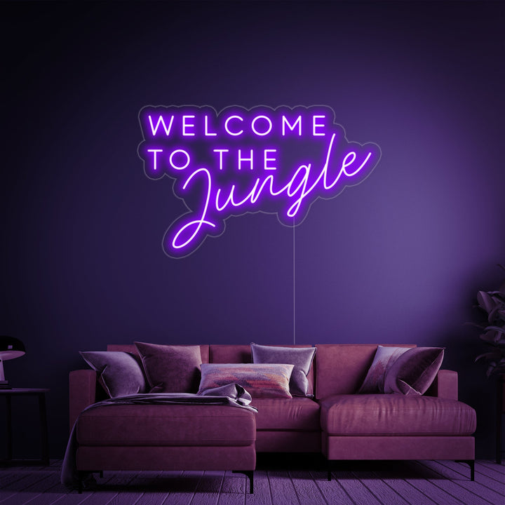 "Welcome to the Jungle" Enseigne Lumineuse en Néon
