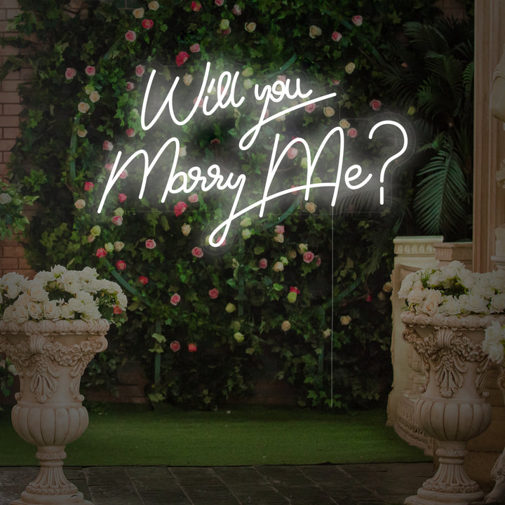 "Will You Marry Me" Lumineuse en Néon