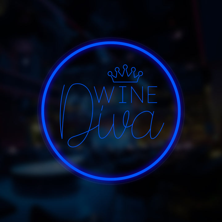 Enseigne Lumineuse Miniaturisée "Wine Diva"