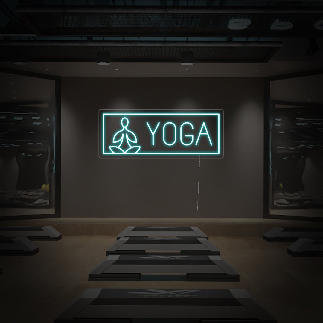 "Yoga, Méditation, Personnes" Lumineuse en Néon