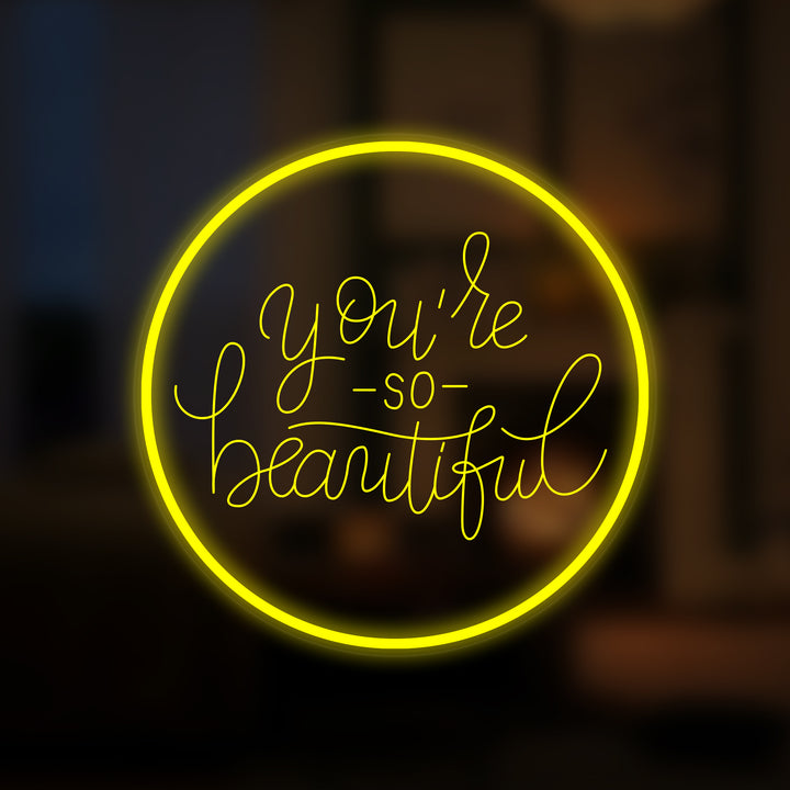 "You Are Beautiful" Mini Enseigne au Néon