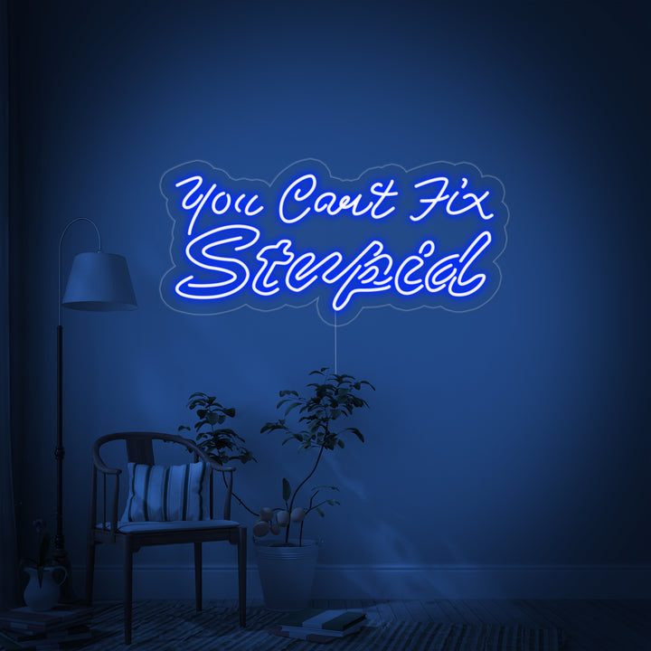 "You Cant Fix Stupid" Enseigne Lumineuse en Néon