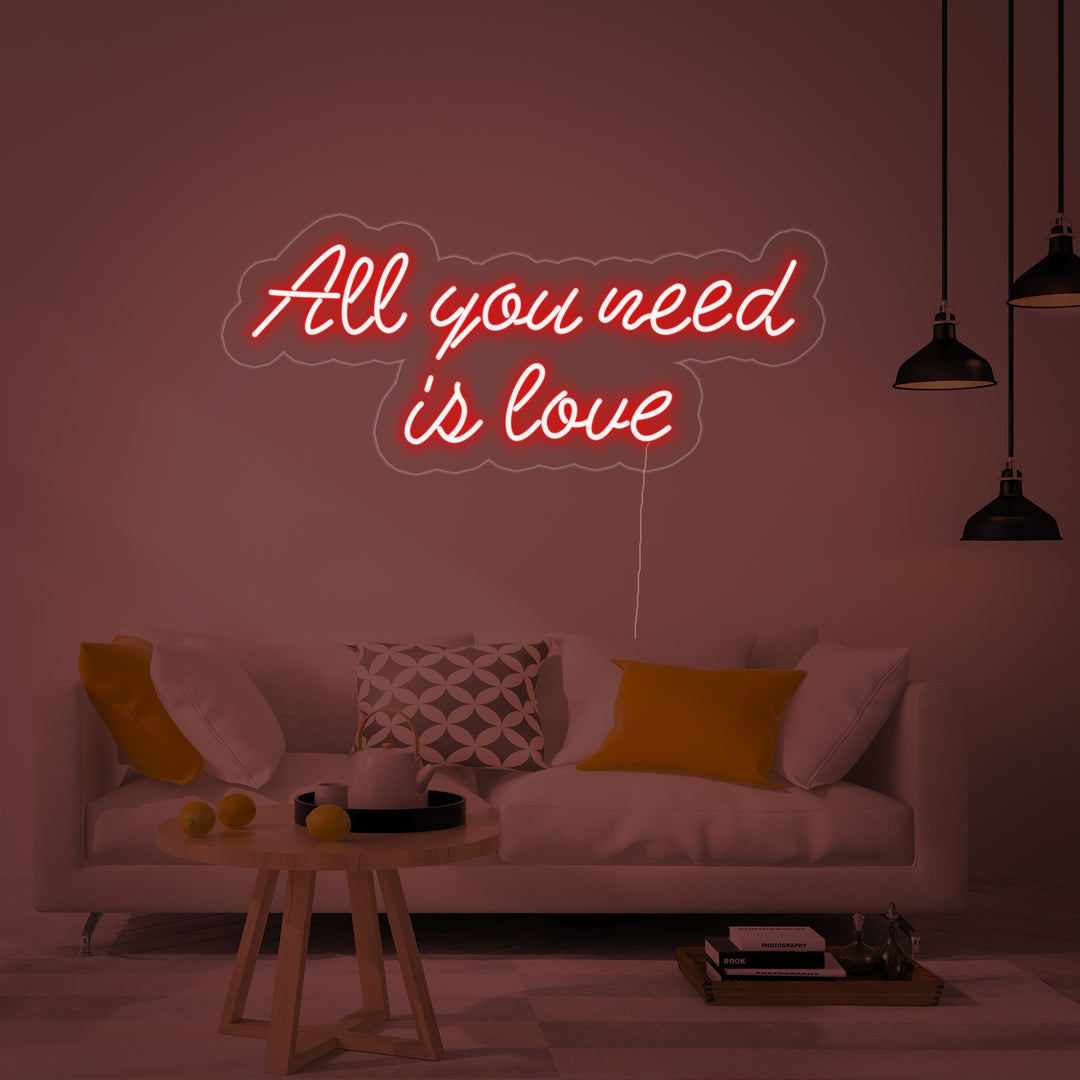 "All You Need Is Love" Enseigne Lumineuse en Néon