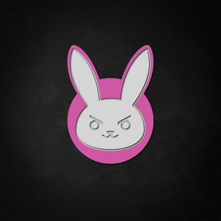 "D Va Bunny, Décor de salle de jeux" Neon Like