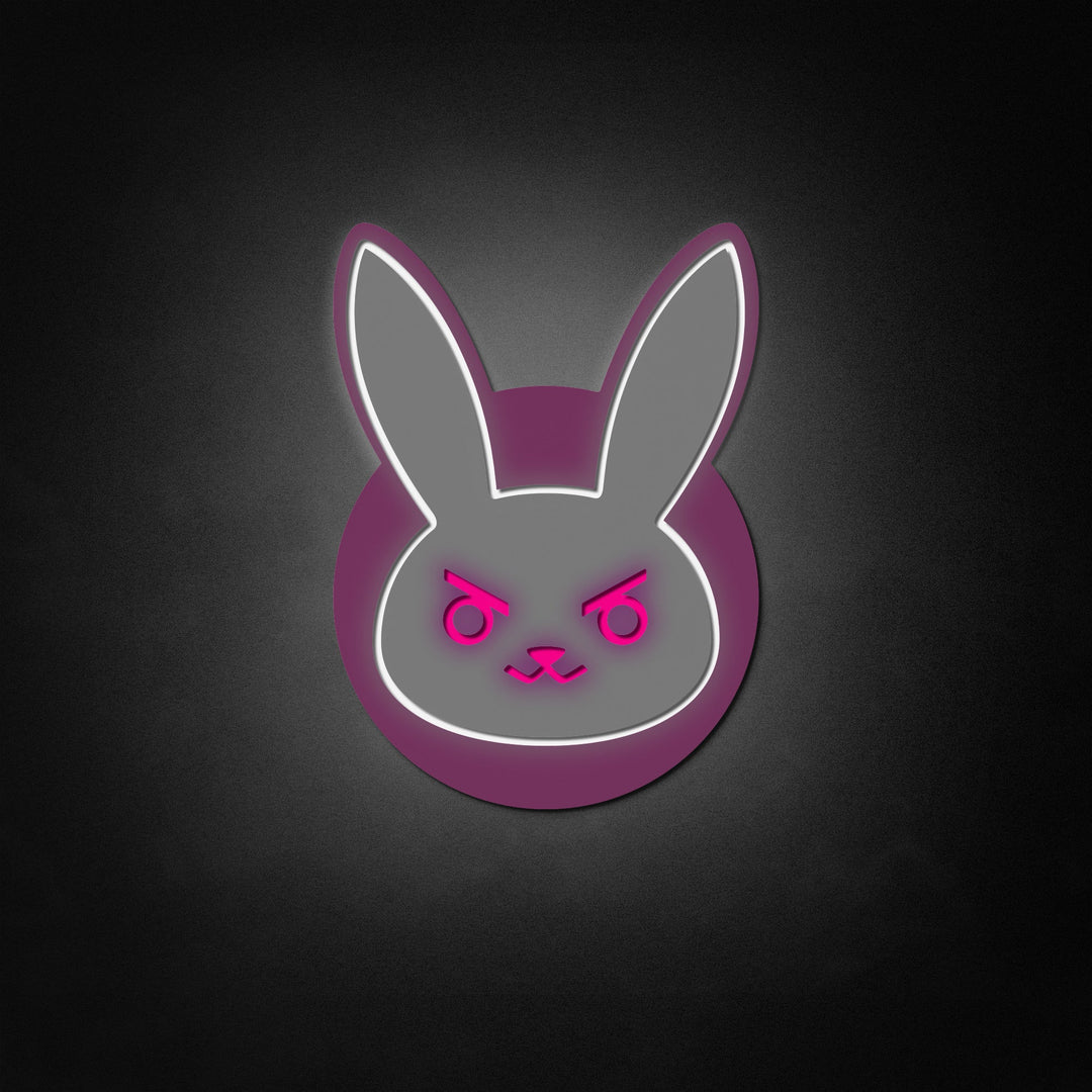 "D Va Bunny, Décor de salle de jeux" Neon Like